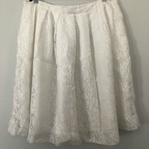 J. Crew Dresses & Skirts - White High Waist Pleated Skirt